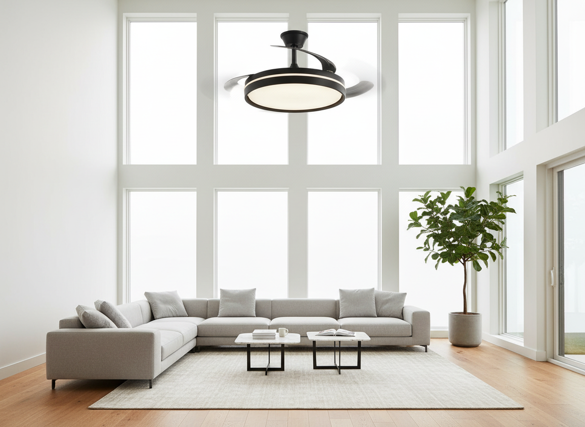 AERLUX instalado en un salón-comedor moderno